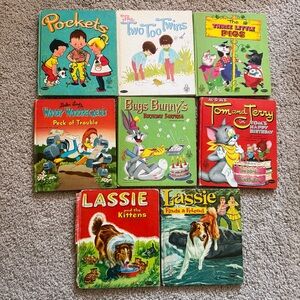 Vtg 1950 1960 Children’s Books Lot Of 8 Whitman Kids Classics Tell A Tale Warner